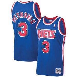 Mens Drazen Petrovic Royal Stitched Jersey